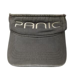 Panic Strapback Sun Visor Cap Brown One Size Embroidered Alternative Apparel